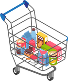 Groceries in a Cart